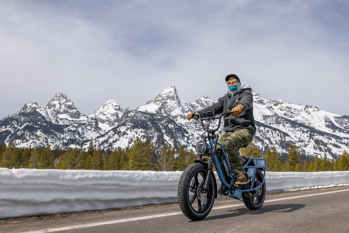 E-Bike with Mountains in Background