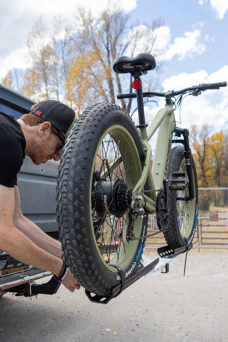 Mike Hardaker Using Straps on Bike