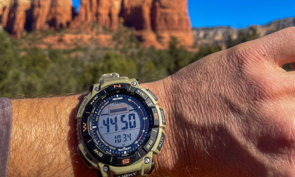 Exploring in the Desert with the Casio Pro Trek PRG-340SC Watch Casio Watch in Desert