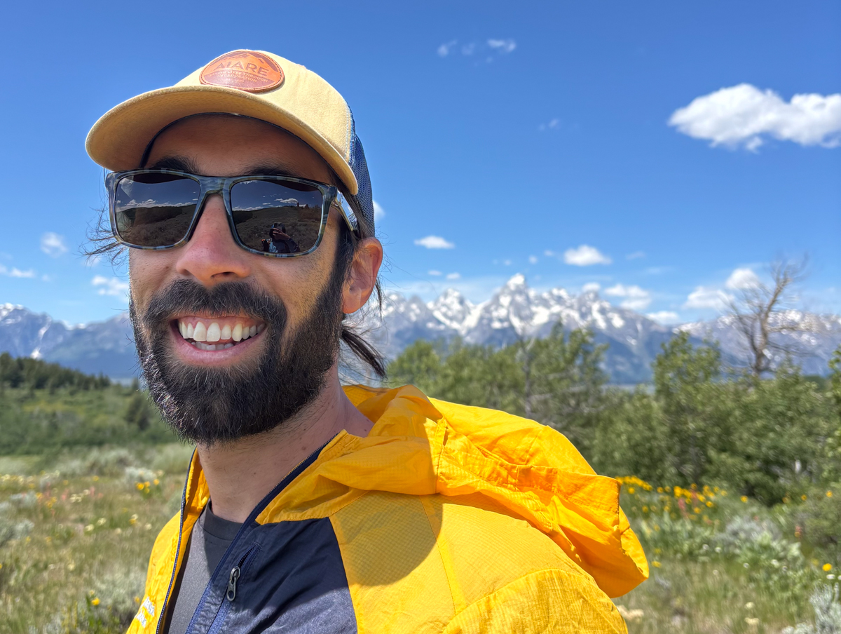 Man in the Tetons with Yellow Jacket