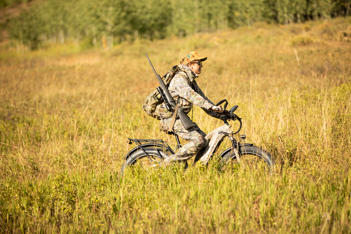 Man Riding E-Bike Fast