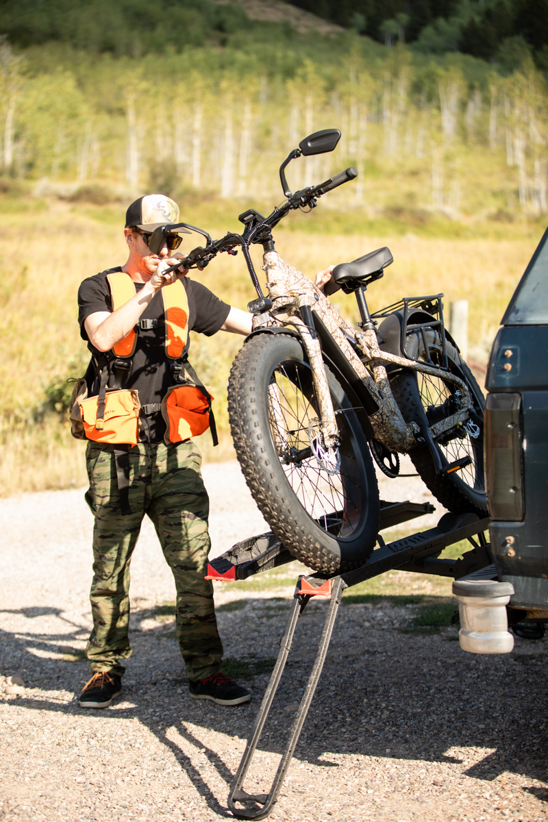 Man Unloading E-Bike