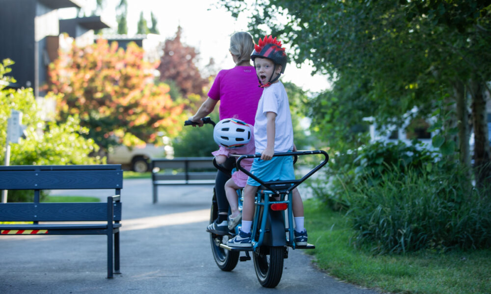 Family on E-Bike
