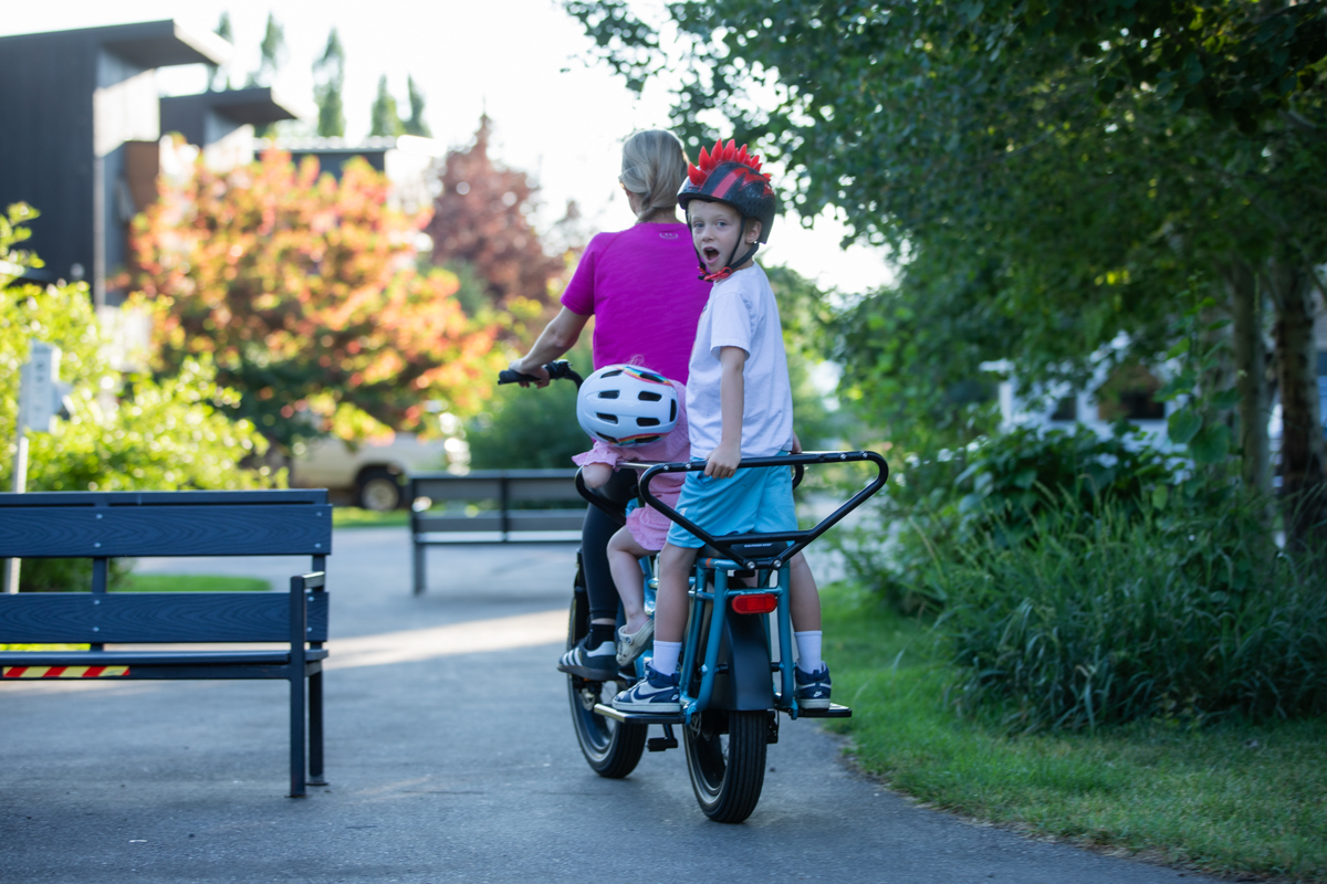 Family on E-Bike