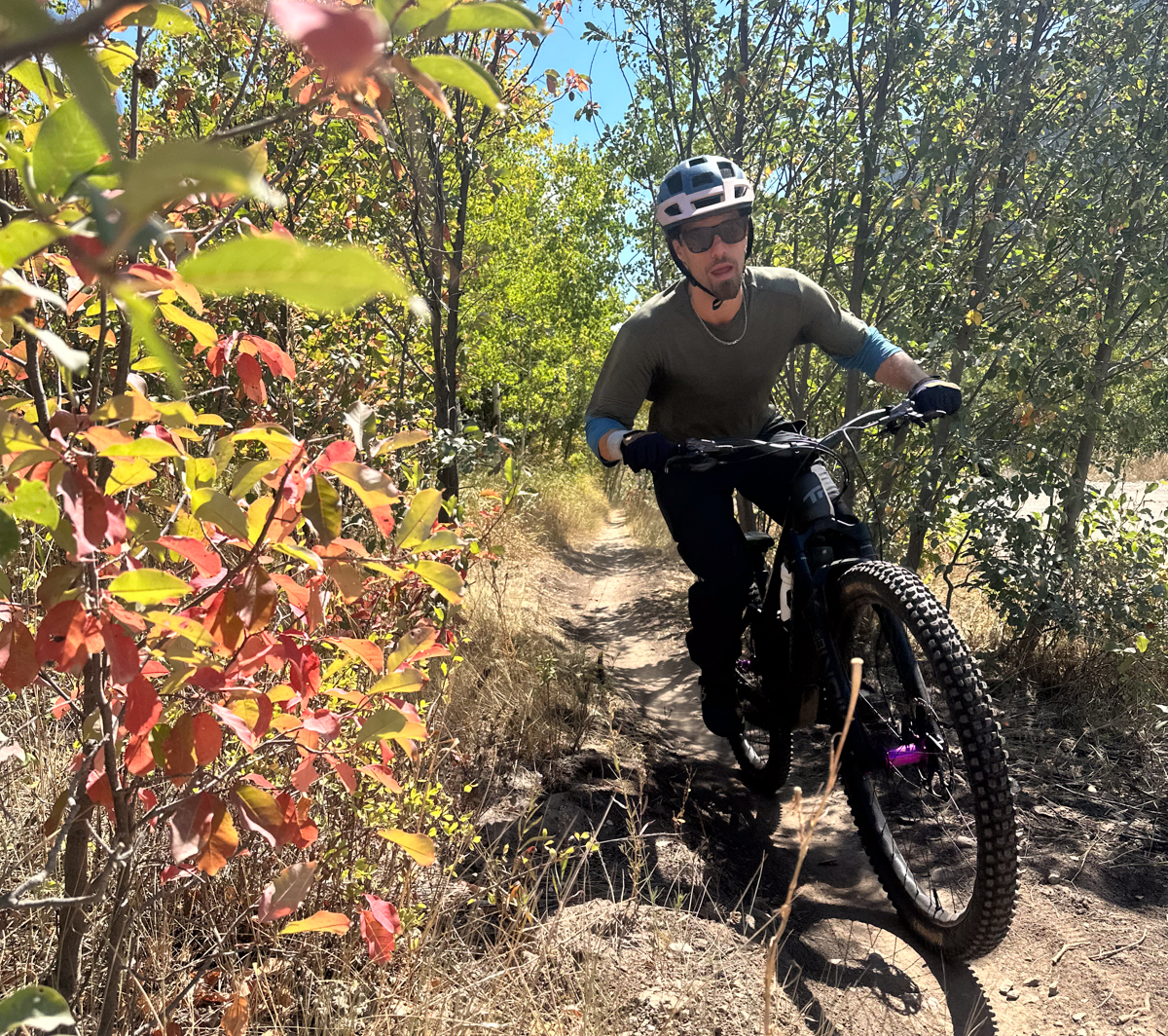 Pat Kinney MTB Riding up Cache Creek in Jackson, WY