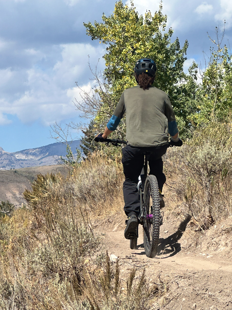 Man Riding MTB on Single Track