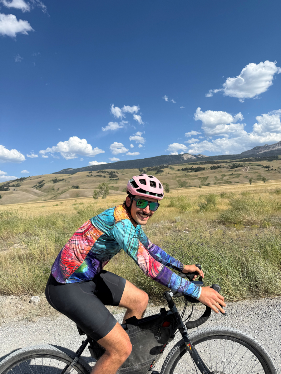 Man Riding Bike in the Tetons