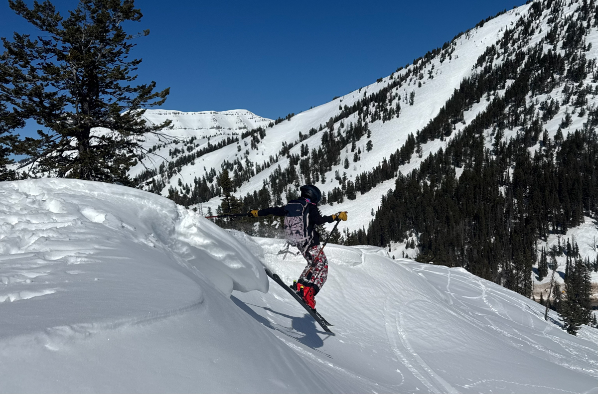 Kid Skiing Tetons Pass
