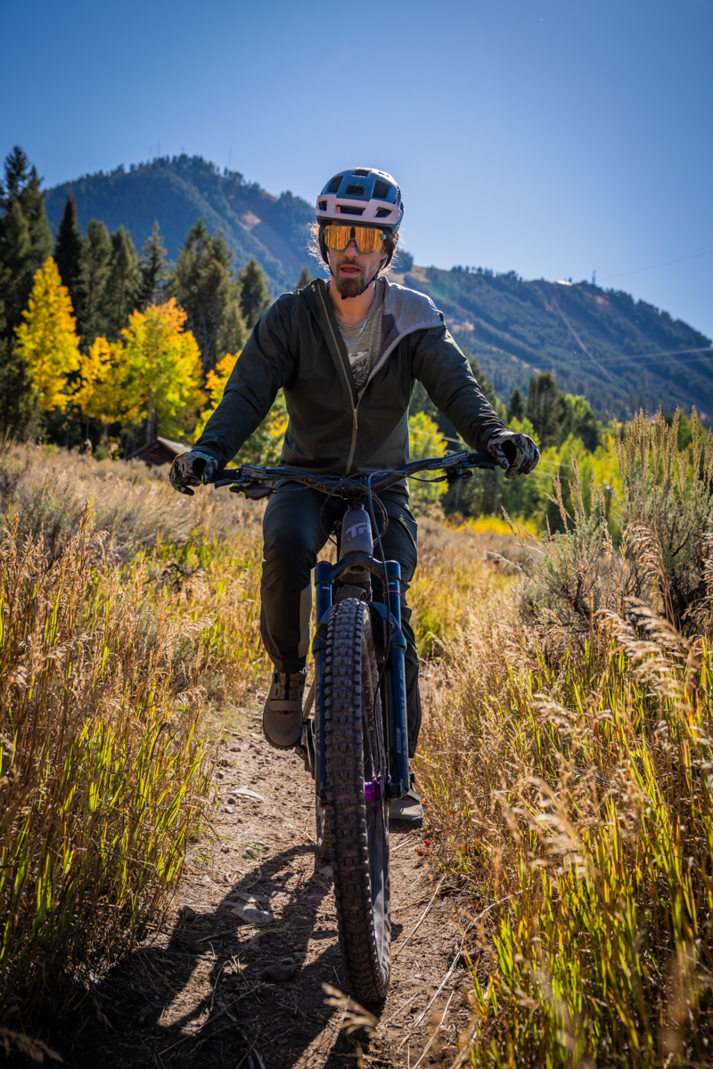 Man Riding MTB in Fall