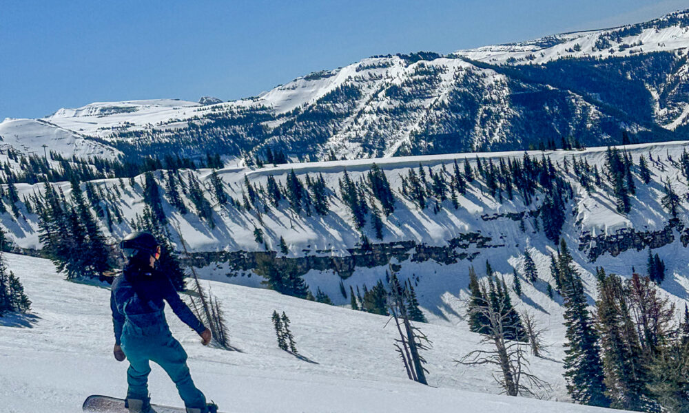 Jones Dream Weaver 2.0 Women’s Snowboard Review Women Riding Jones Snowboard at Grand Targhee