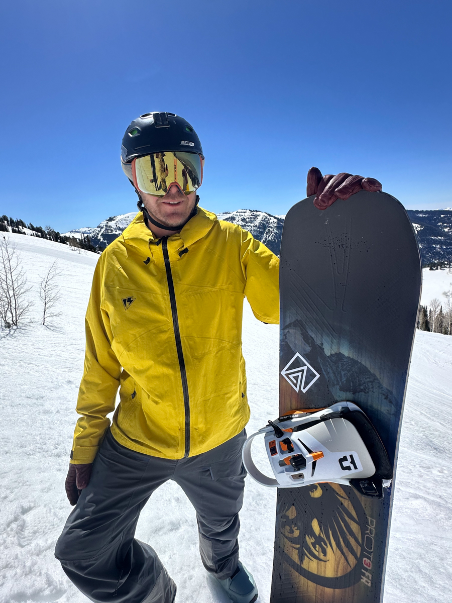 Man Showing New Union Bindings