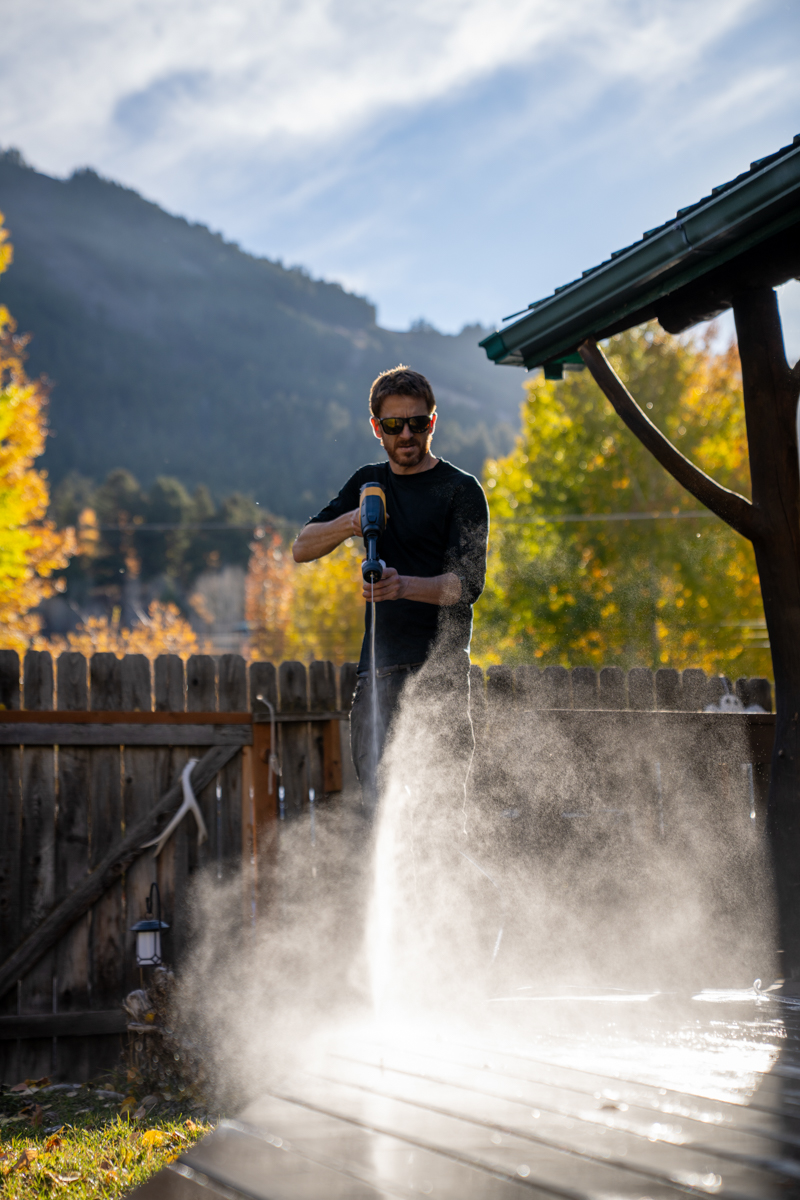 Man with Power Washer