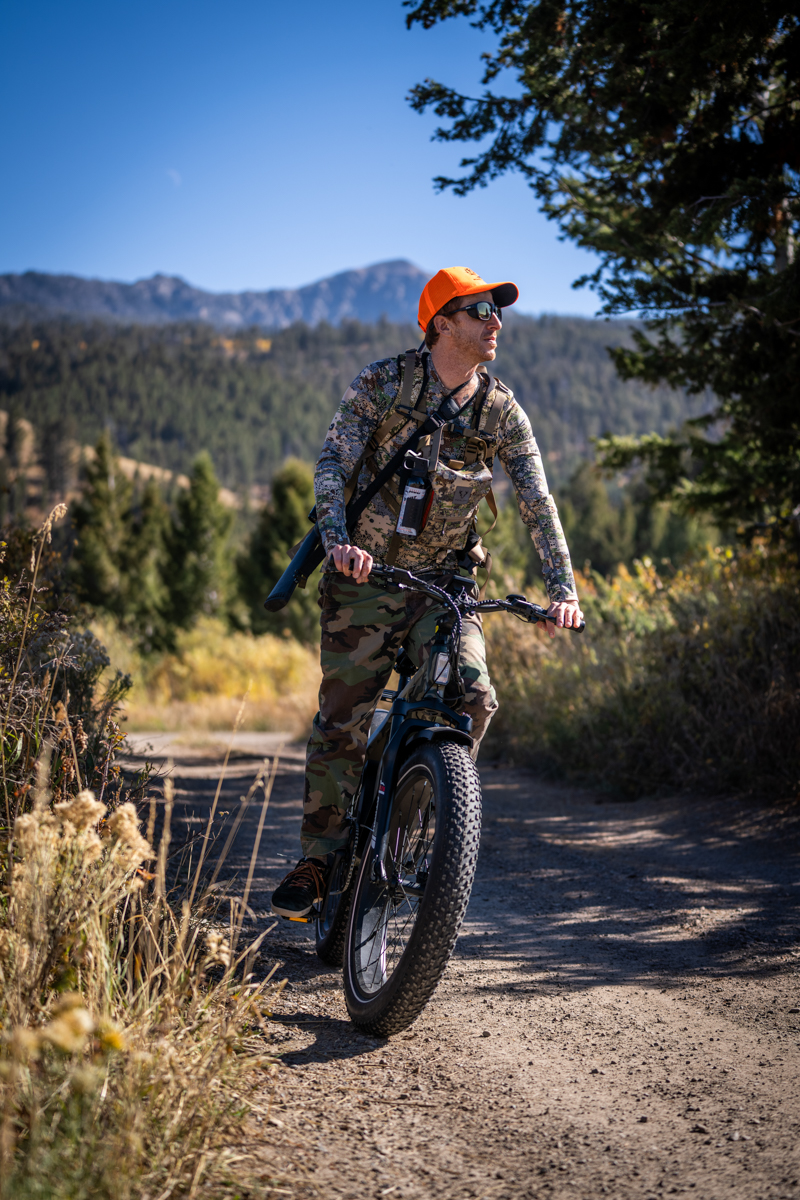 Man Riding E-Bike