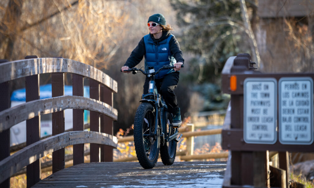 Women Riding E-Bike