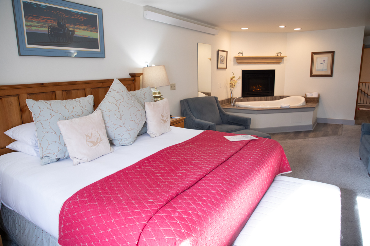 Jacuzzi Fireplace Room