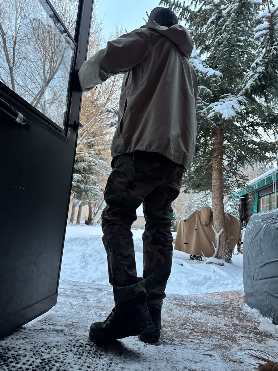Man Walking Out Front Door