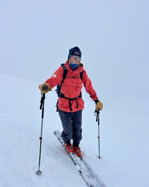 Women Wearing Red SKi Jacket