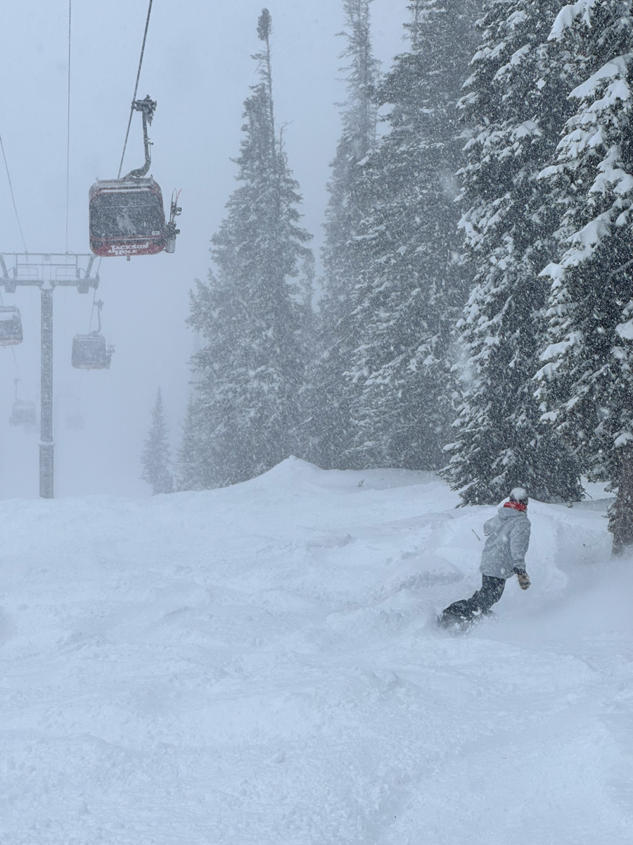 Snowboarder at Jackson Hole