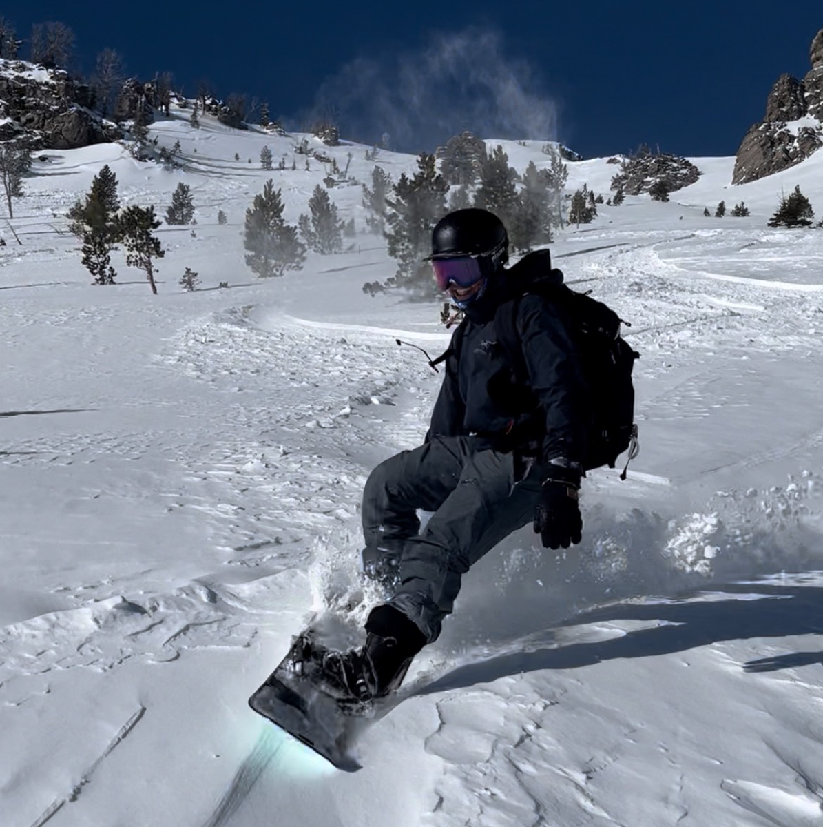 Snowboarder Testing Stellar Equipment Pants