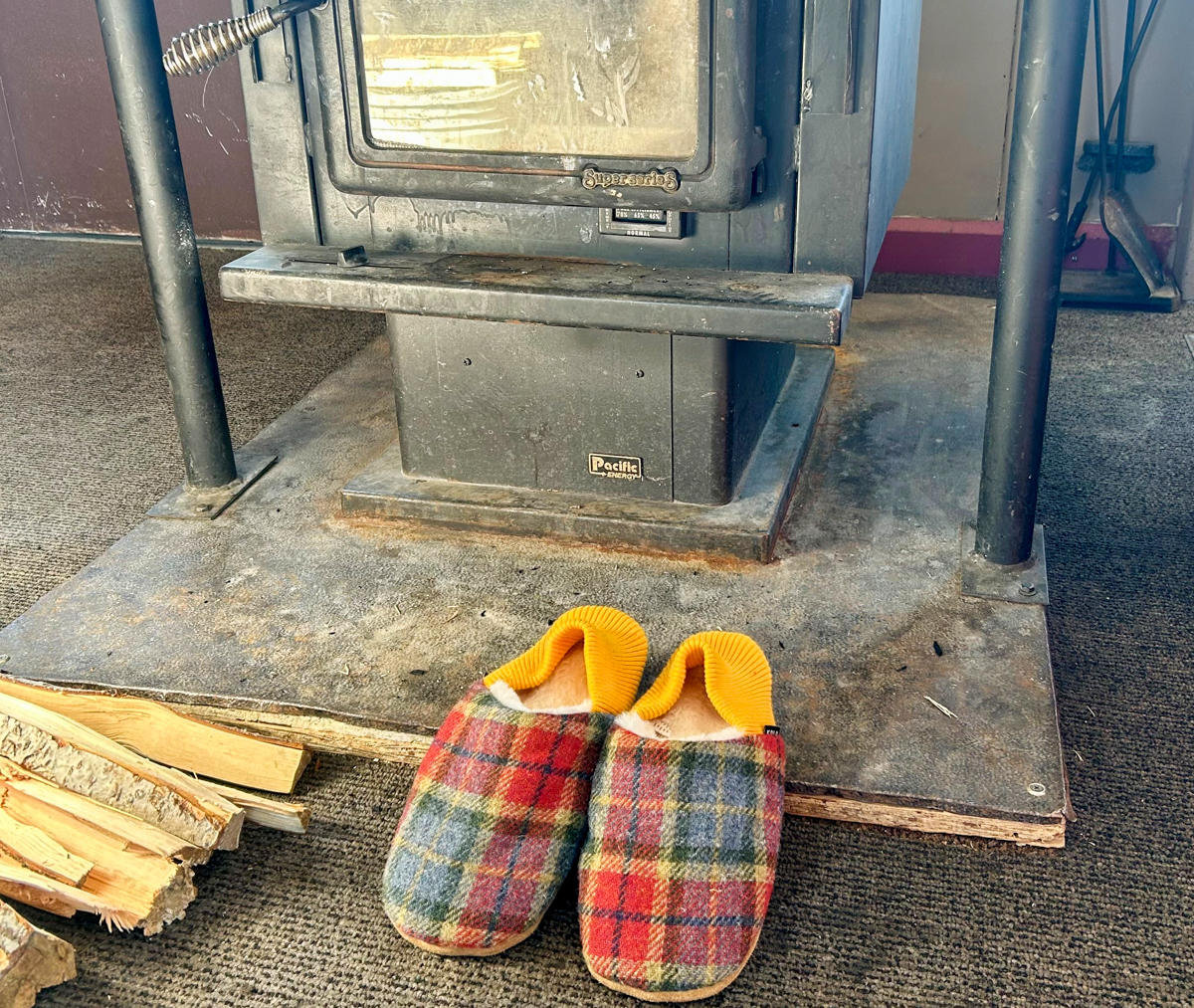 Fireplace and Slippers in the Mountains Go Hand and Hand