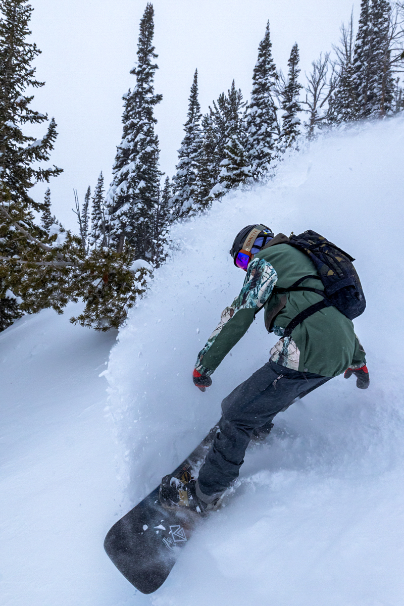 Eric Odling Testing Never Summer Snowboards