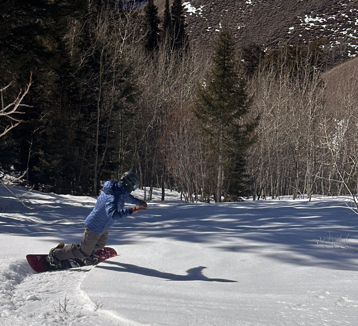 Snowboarder at Snow King Mountain Resort