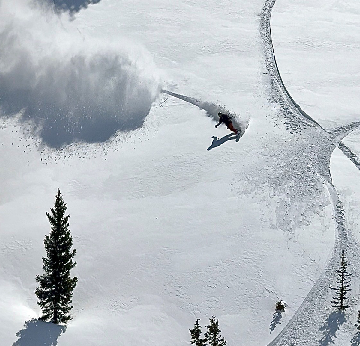 DEEP Teton Snowboarder Powder Run