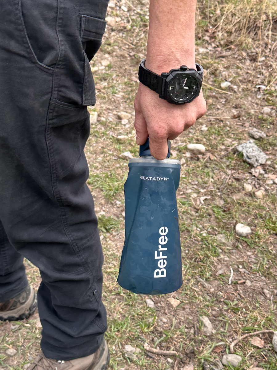 Man Carrying Packable Portable Water Bottle