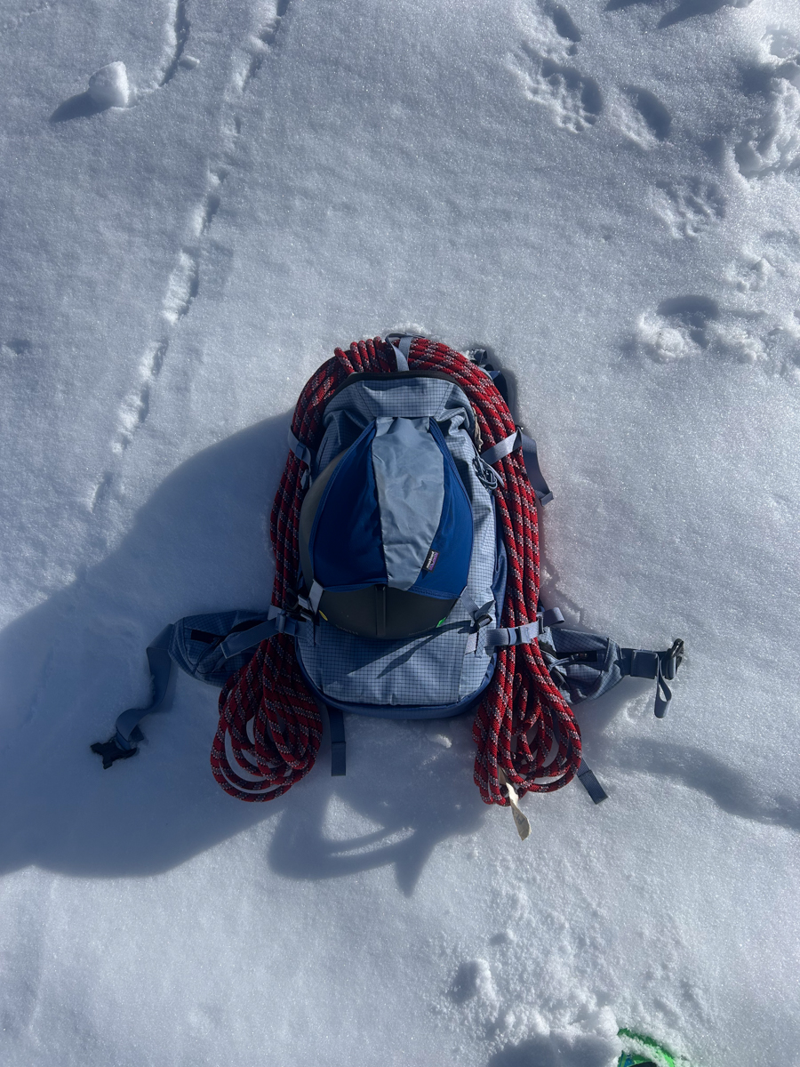 Backpack with Rope Tie Down