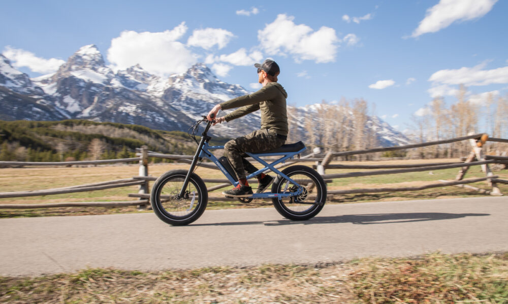 Man out for a Ride in Grand Teton National Park
