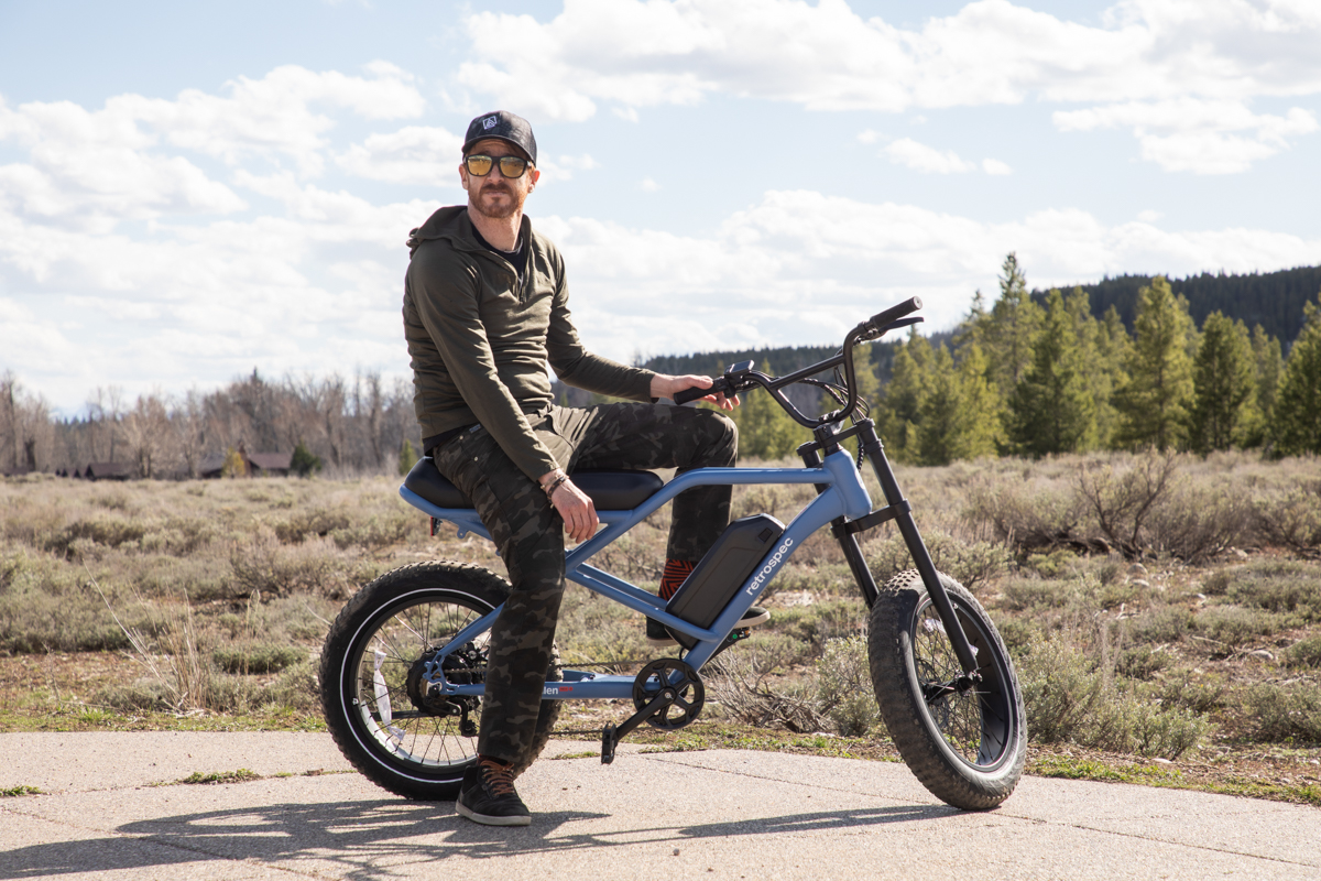 Mountain Weekly News Gear Tester Sitting on the Retrospec Valen Rev 3 New E-Bike Model for 2026