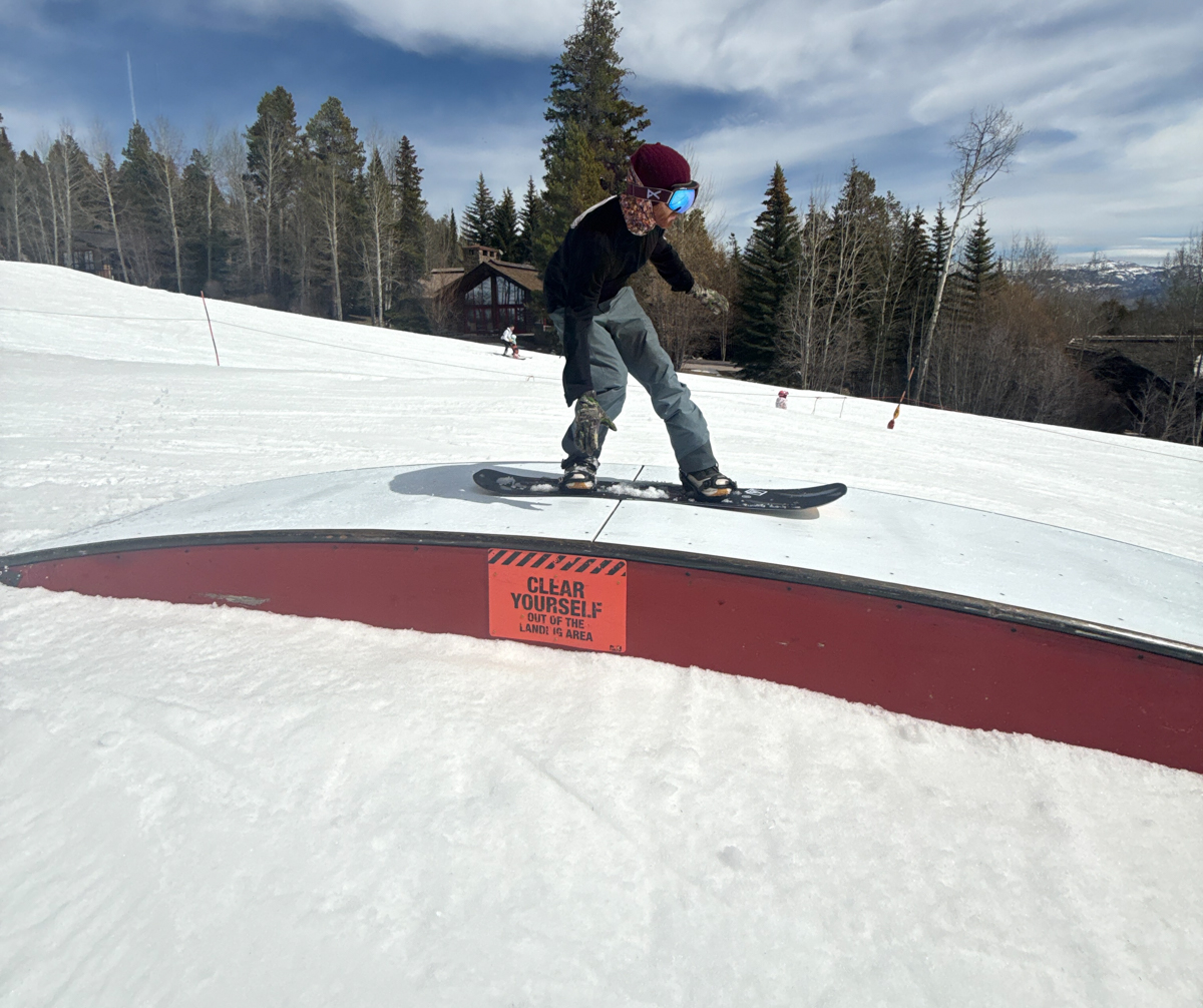 Mike Hardaker Snowboarding Jackson Hole Terrain Park