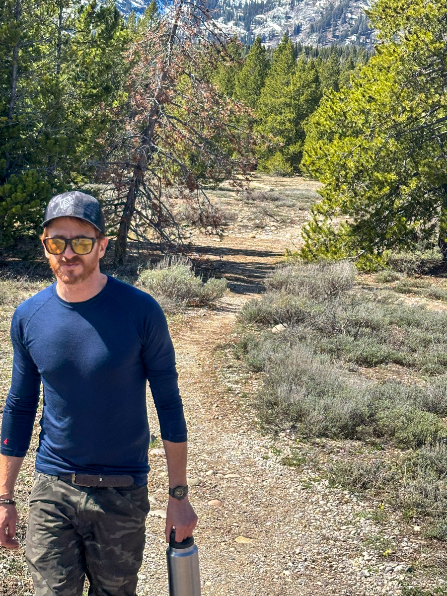 Man Wearing VERO Watch in Backcountry
