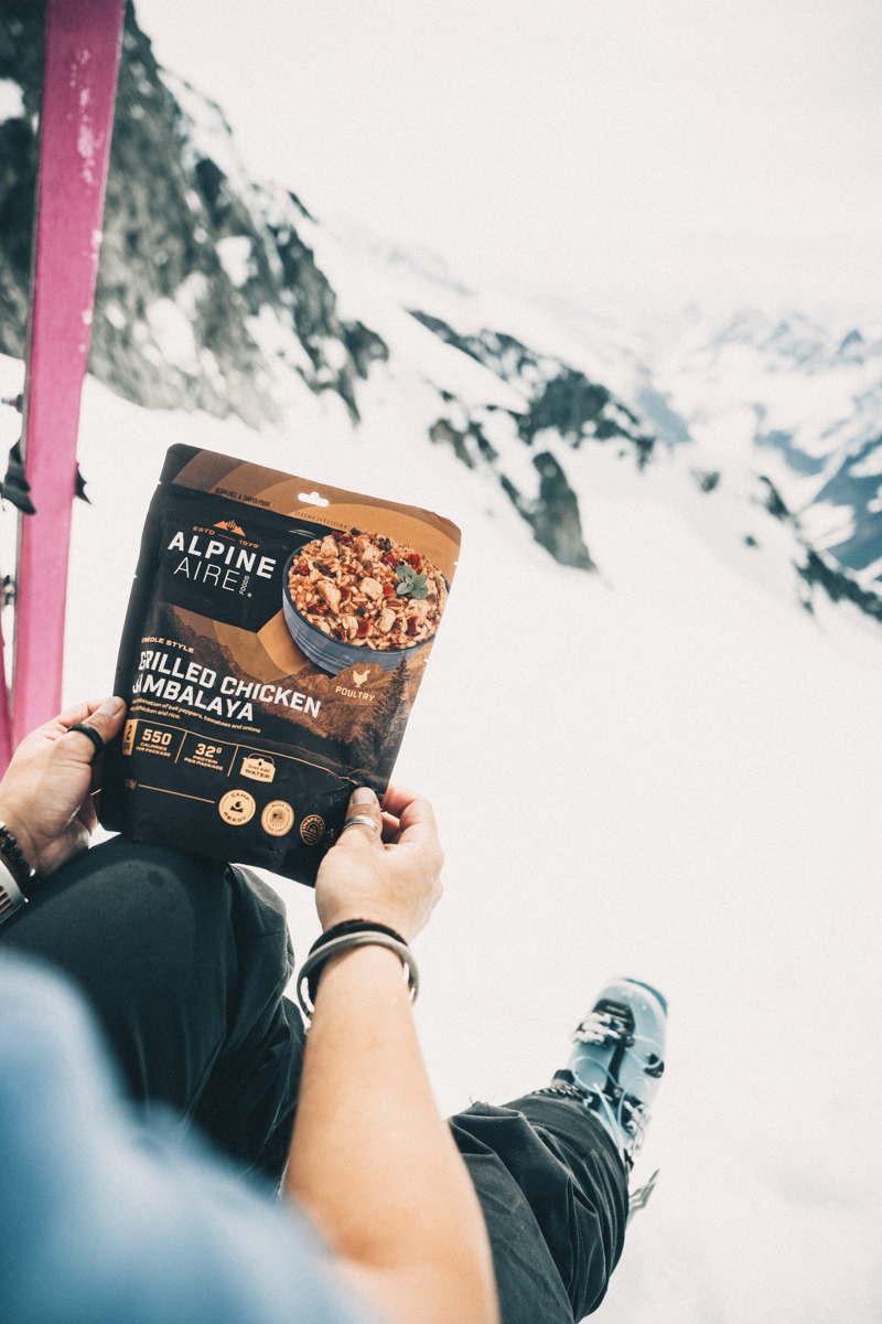 AlpineAire freeze-dried meals tested in rugged Northern Cascade terrain during a spring backcountry mission. | Photo Kelsey Takeuchi Mountain Weekly News