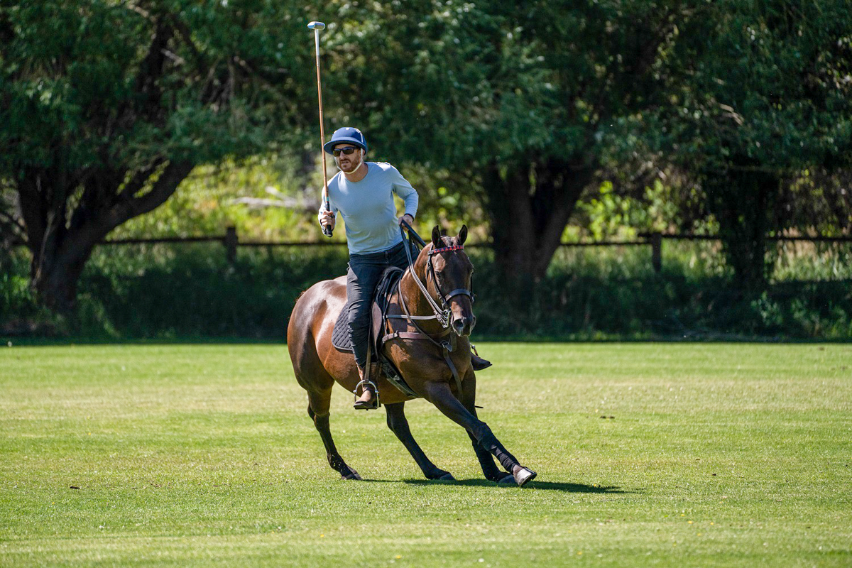Mike Hardaker riding at Jackson Hole Polo Club during summer polo season in Wyoming. Polo demands far more than simply riding horses — timing, horsemanship, balance, and years of stick-and-ball training all come long before competitive match play. | Photos: Sam Rubin / Mountain Weekly News