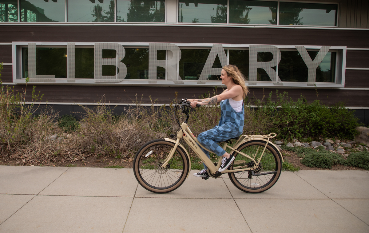 Retrospec Beaumont Rev+ commuter e-bike tested on pavement and bike paths in Jackson Hole, Wyoming.