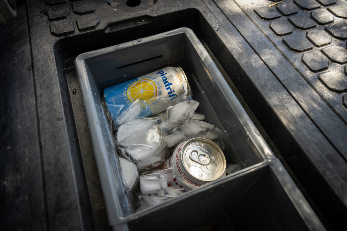 The DECKED side storage compartments double as convenient organization bins and even work as makeshift coolers on photography shoots and camping trips. | Photo Griffin Kerwin