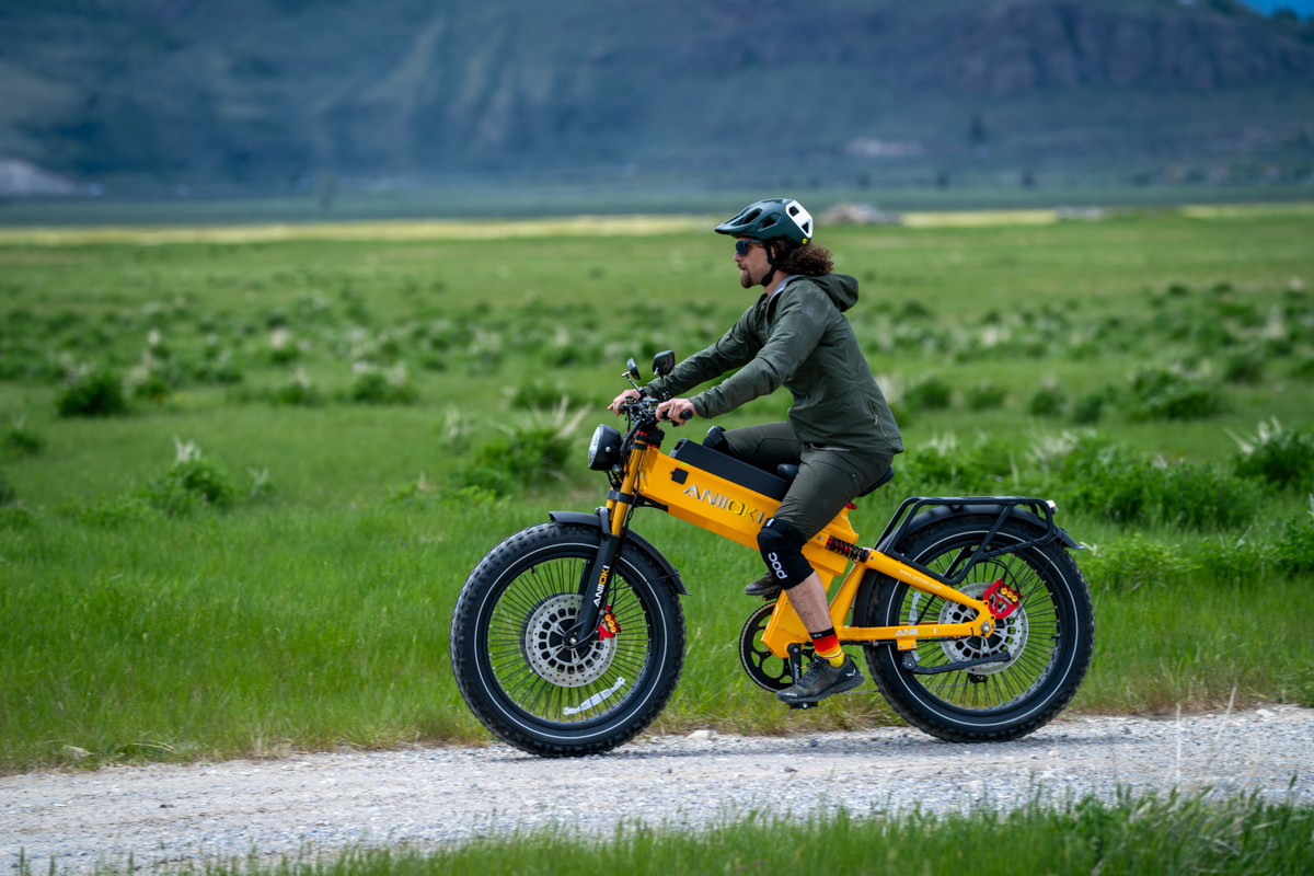 POC Cularis mountain bike helmet tested while riding the Aniioki A9 Pro Max e-bike
