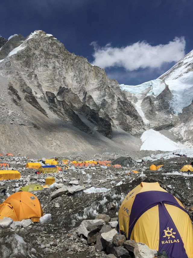 Everest Base Camp Tents Set Up after Treking